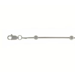 Sterling Silver Diamond Snake Chain with 1.5" spaced Balls